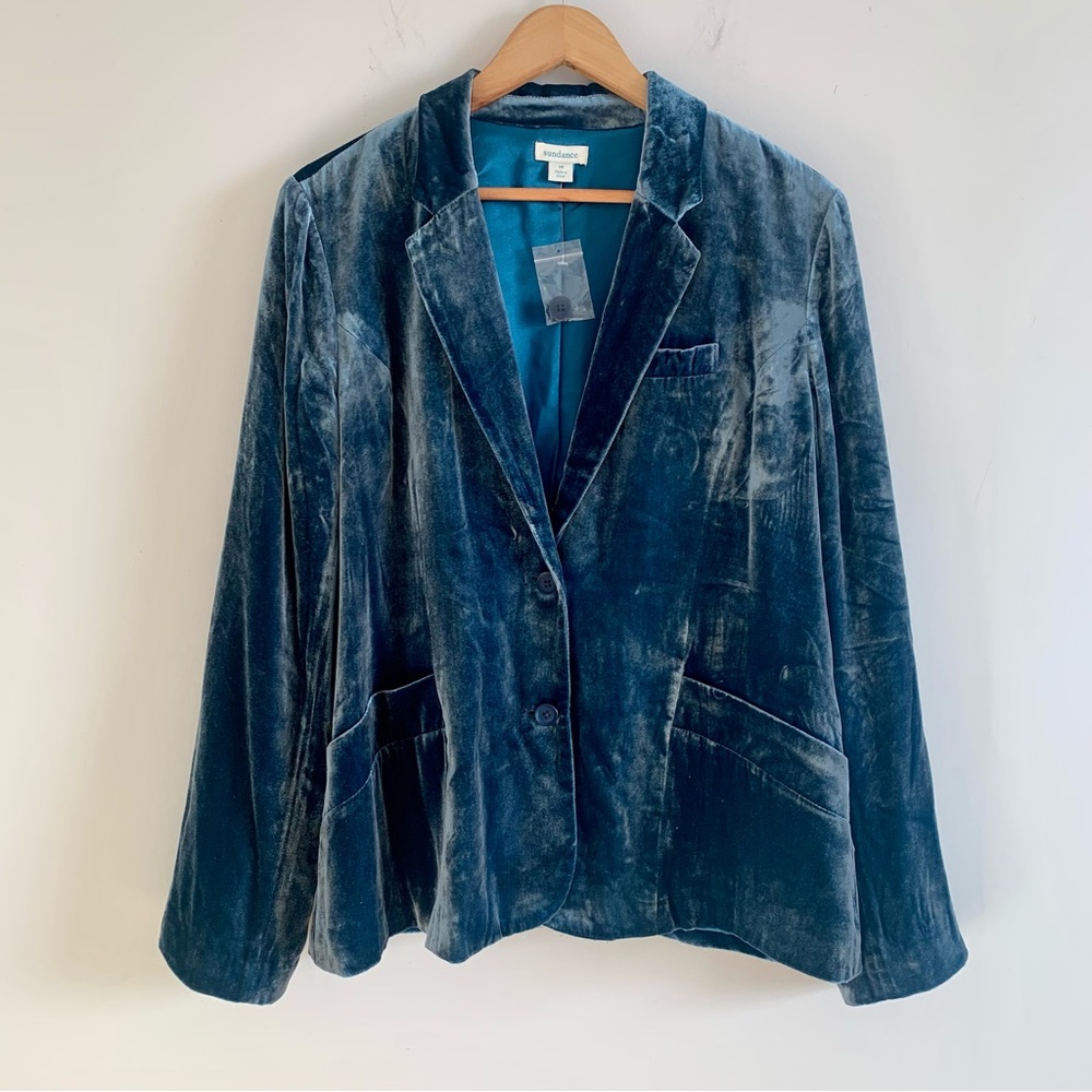 Sundance Blue Velvet Blazer